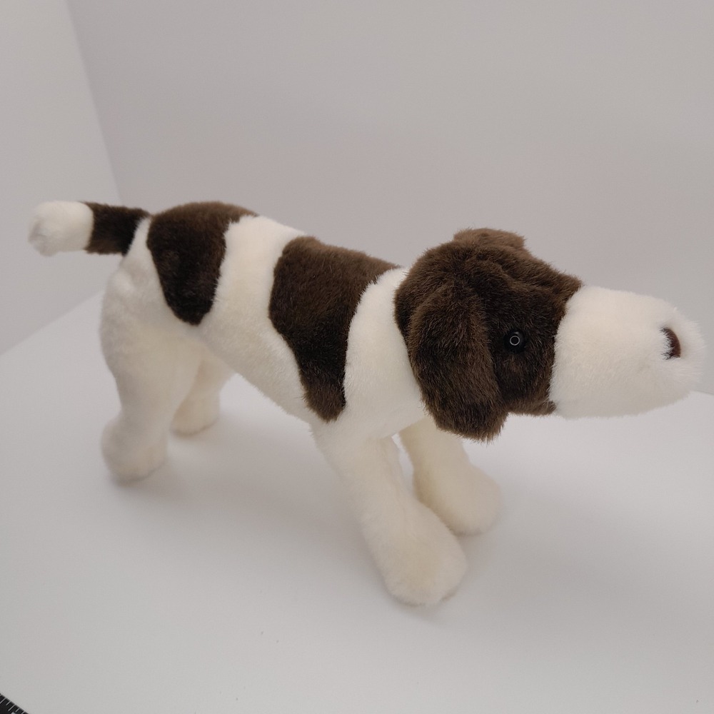 Vintage GUND Poseable Dog Plush 10" White Brown Style 9021 - 1991 NWT - Picture 9 of 15